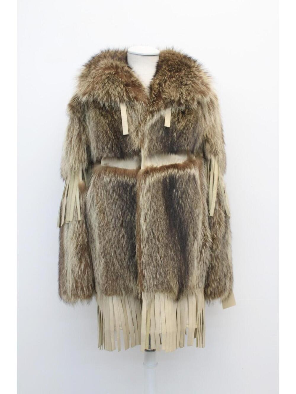 EXCELLENT CANADIAN RACCOON RACOON FUR COAT JACKET MEN MAN SIZE 40 SMALL/MEDIUM